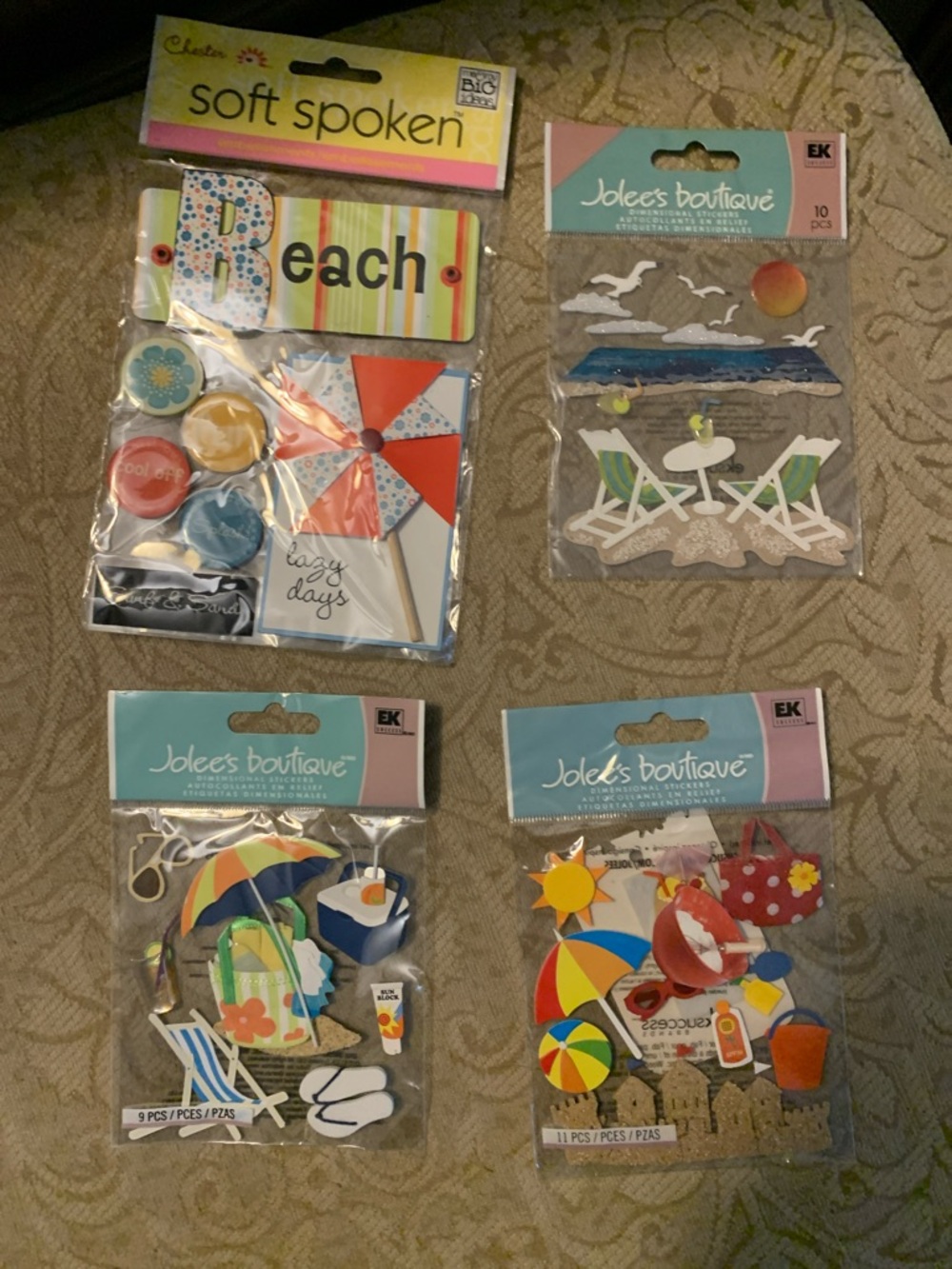 Kids Beach Stickers - Assorted Summer Colors